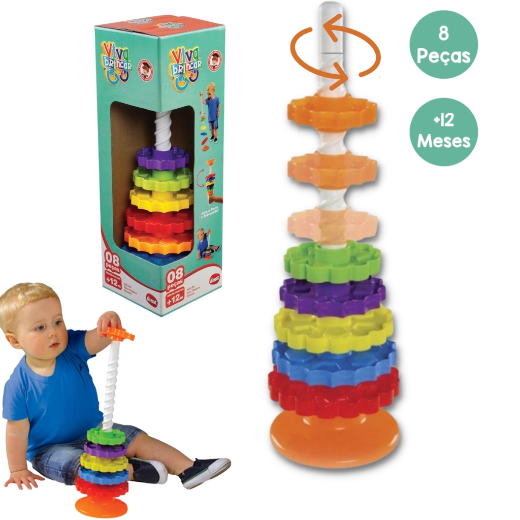 Brinquedo Educativo de Montar Pecinhas Com Cores Sortidas - ShopJJ -  Brinquedos, Bebe Reborn e Utilidades