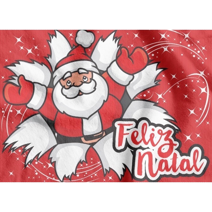 Painel TNT Natal Ho Ho Ho Papai Noel Sino 1,40x1,03m - 01 un