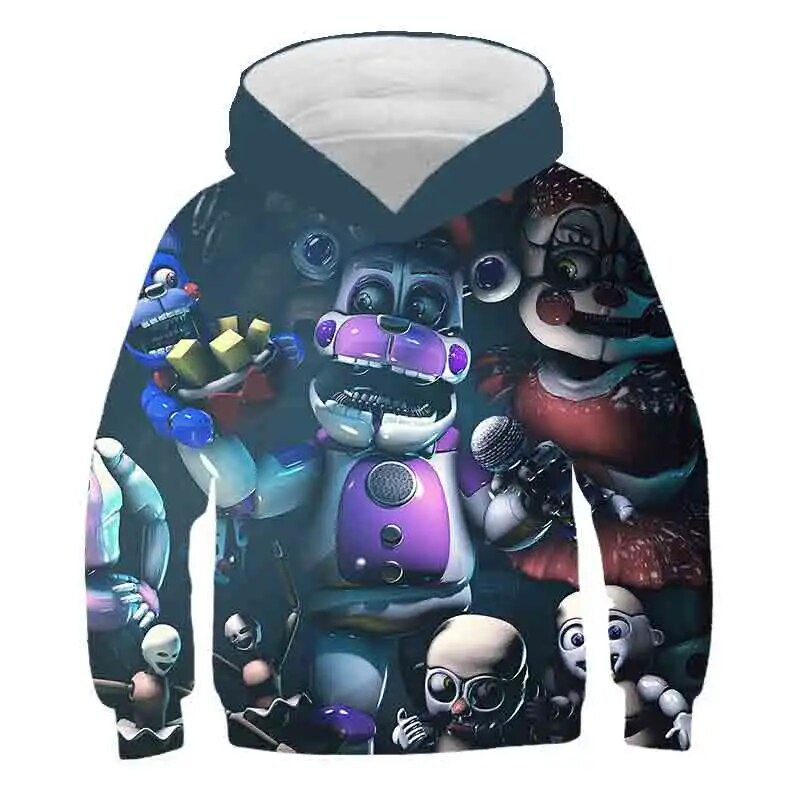 Desenho Animado Cinco Noites Na Freddys Fnaf Sweatshirt Para Roupas De  Capuz Camisetas De