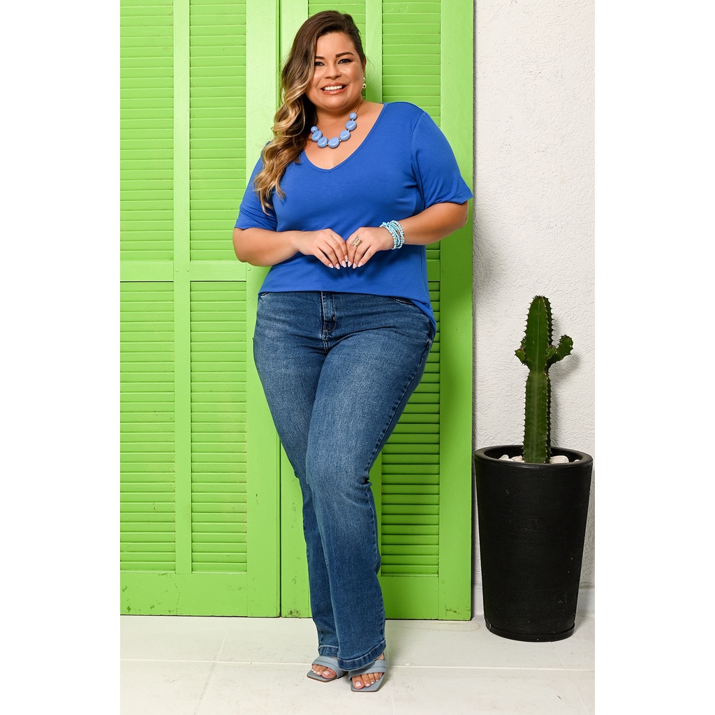 Blusa Plus Size Vera Barrado Duplo - Mania Brasil: Moda Plus Size