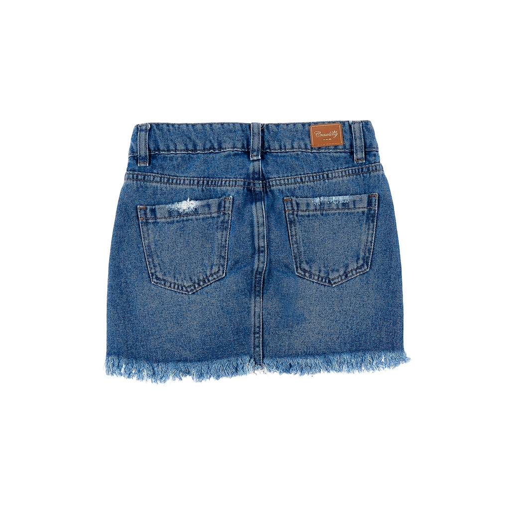 Shorts Jeans Juvenil Menina - Color Block - Crawling Premium Jeans