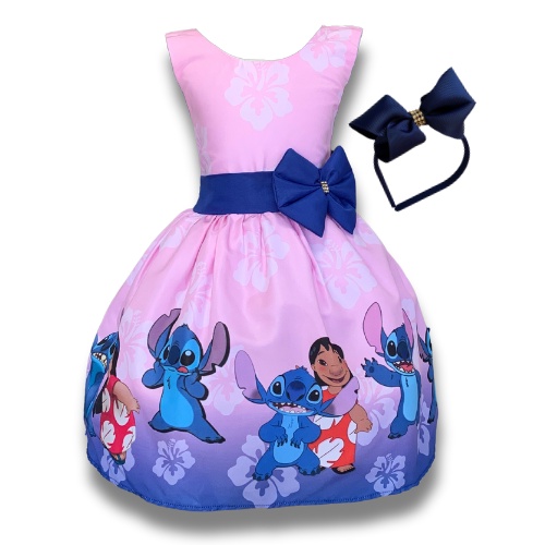 Vestido Meninas Roblox Rosa Trapézio Infantil