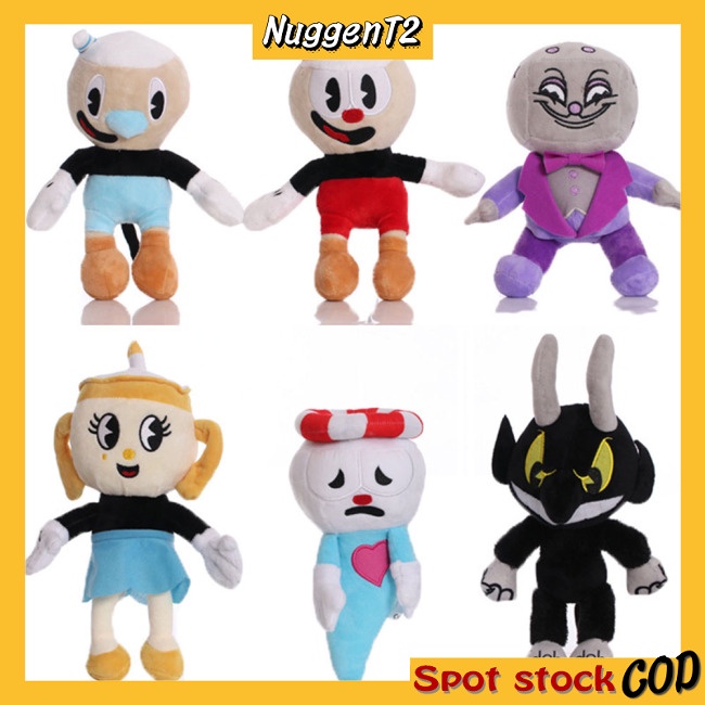 Cuphead and store mugman plush toys