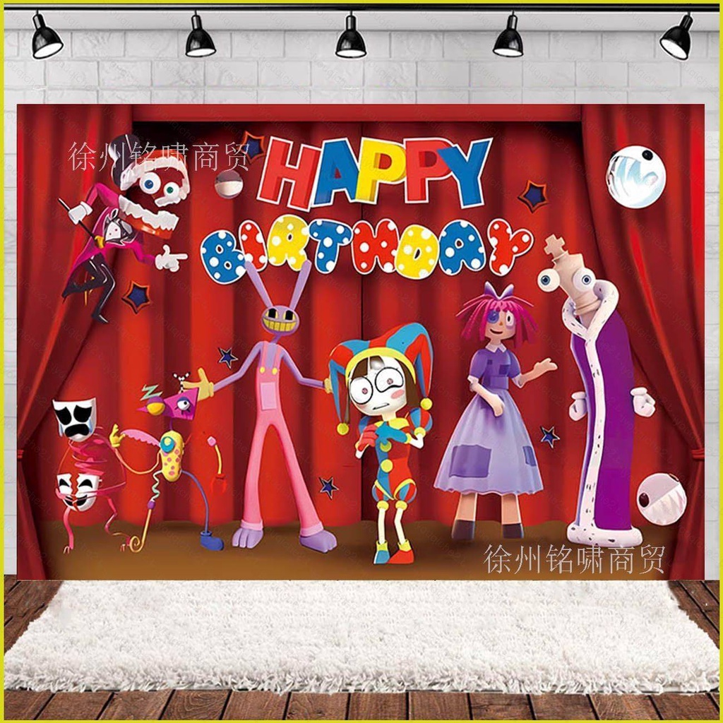 sy O Incrível banner De Aniversário Digital Circus Fundo De Tapeçaria De  Festa Decoração Fotográfica Pano | Shopee Brasil