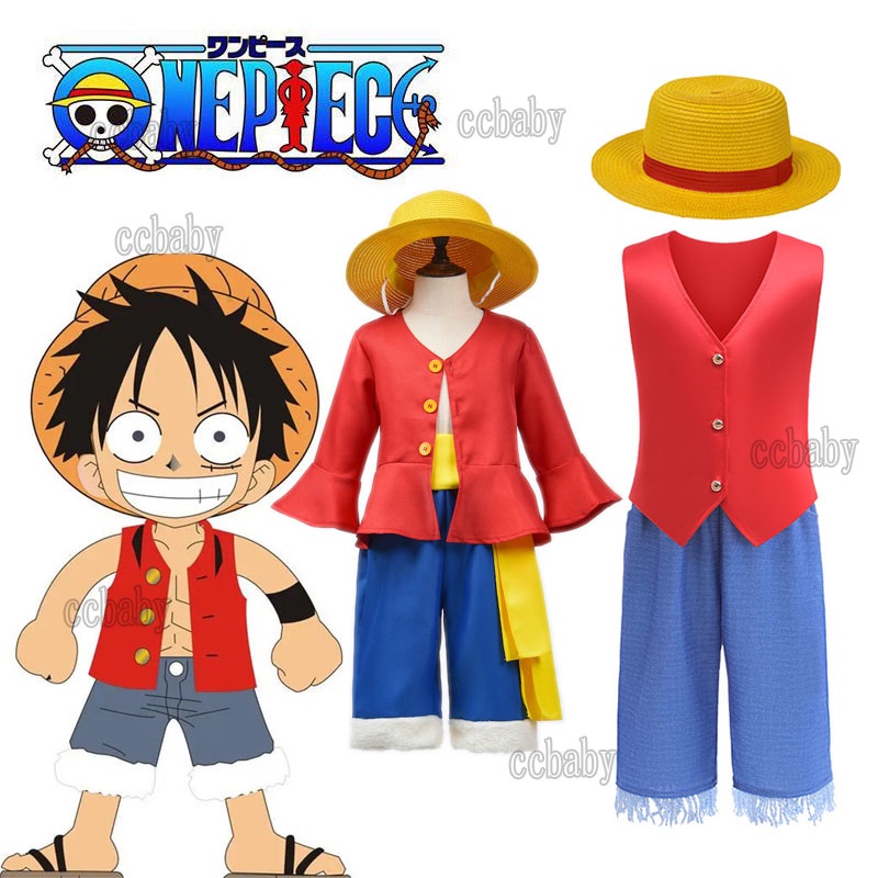 Anime luffy cosplay fantasia filme vermelho traje festa de