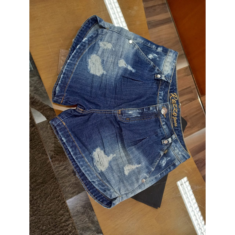 Saia jeans metalizada - Comprar em Razzo Jeans