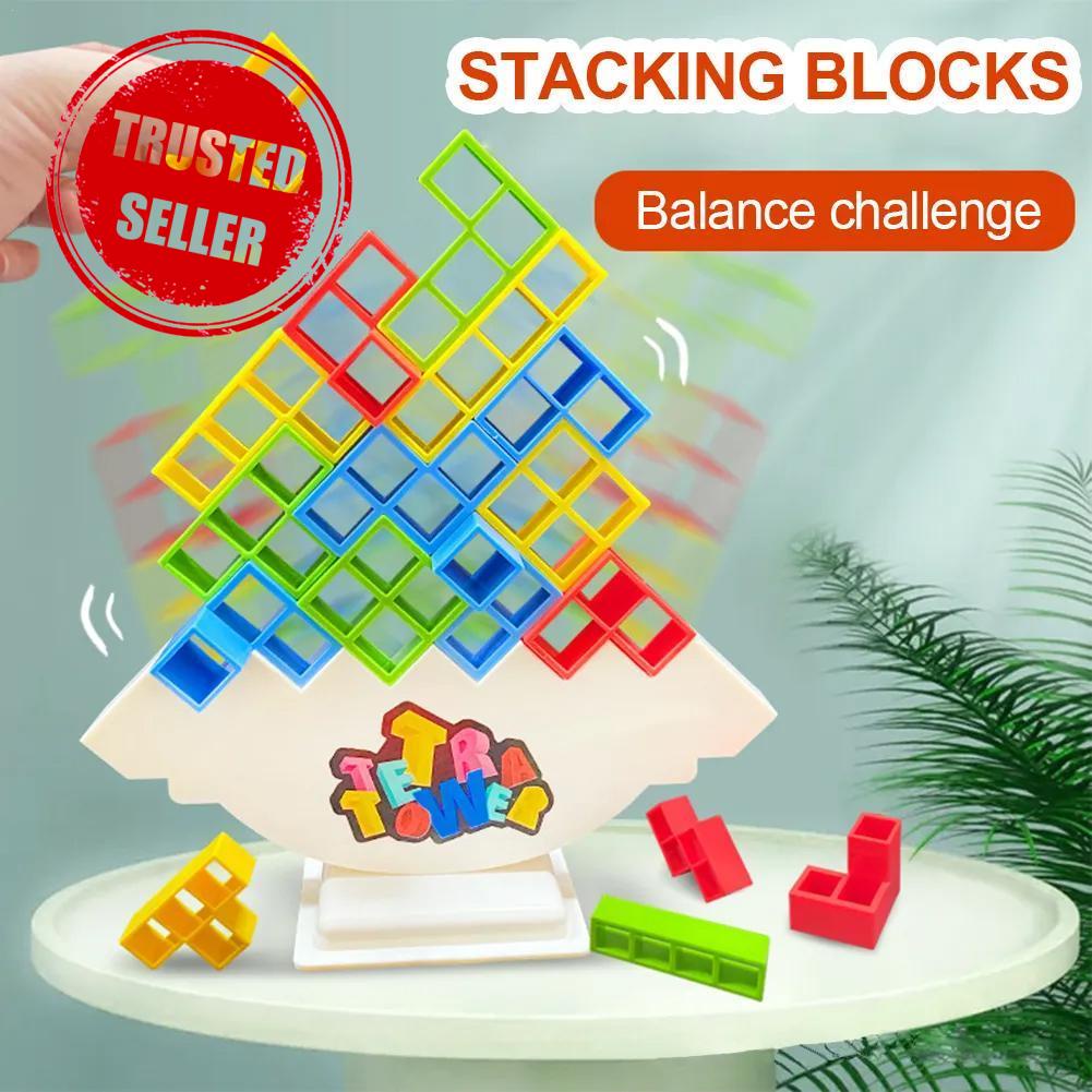 Torre De Bloco De Equilíbrio Kid Stack Attack Game Board Construindo Puzzle  Stacking Assembly Brick F9L4 | Shopee Brasil