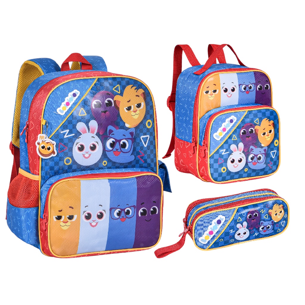 Conjunto De Três Piezas Rainbow Friends Mochila Rainbow Fire