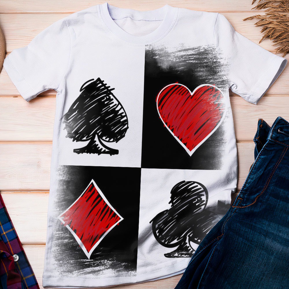 Camiseta Jogos De Cartas Baralho Poker Mod 21