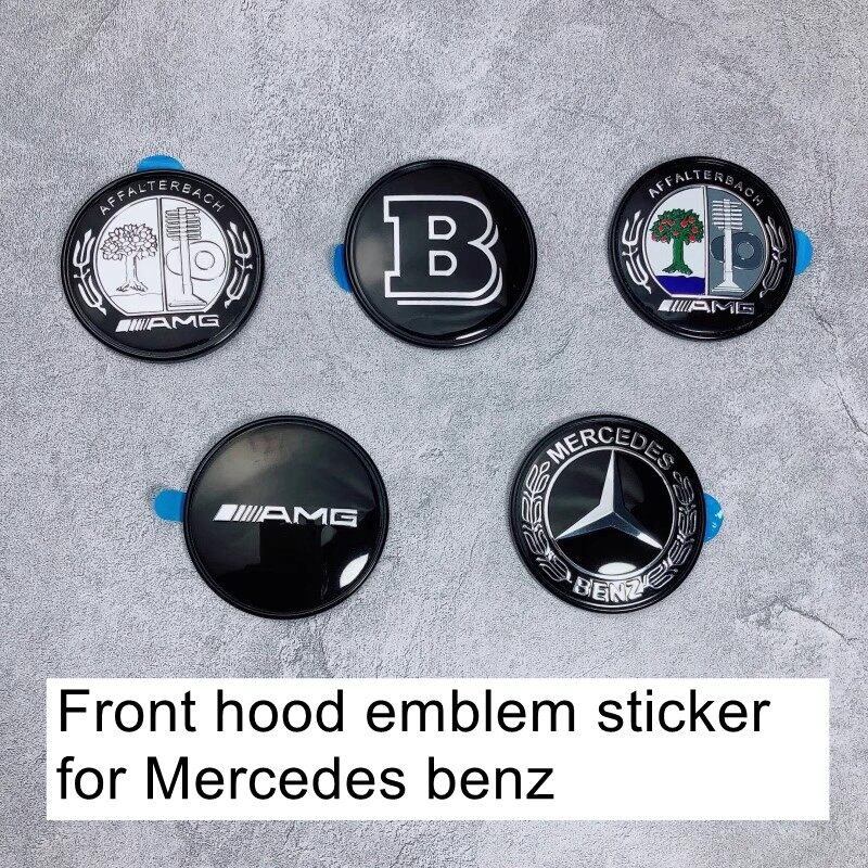 Mercedes Brabus Emblem Wheel Center Caps Black Red Ring, Wheel Emblems, Stickers