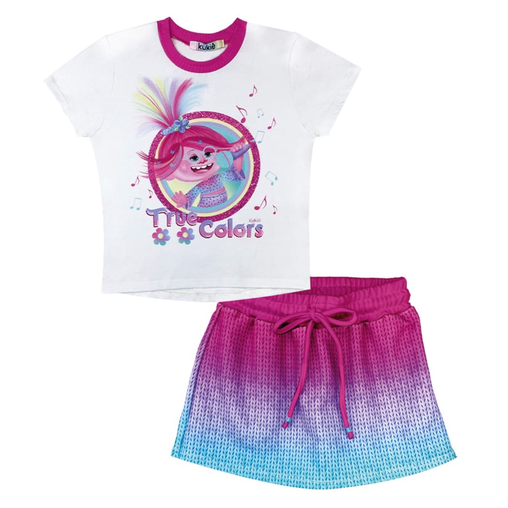 Conjunto Infantil Menina Verão Cropped e Short 2 Peças Tam 4 a 10 - Fakini  - Loja de Roupa Infantil Para Meninas, Meninos e Bebês