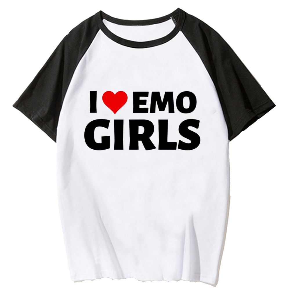 I Love Emo Girls Tshirt / I Heart Emo Girls T Shirt / Y2K 