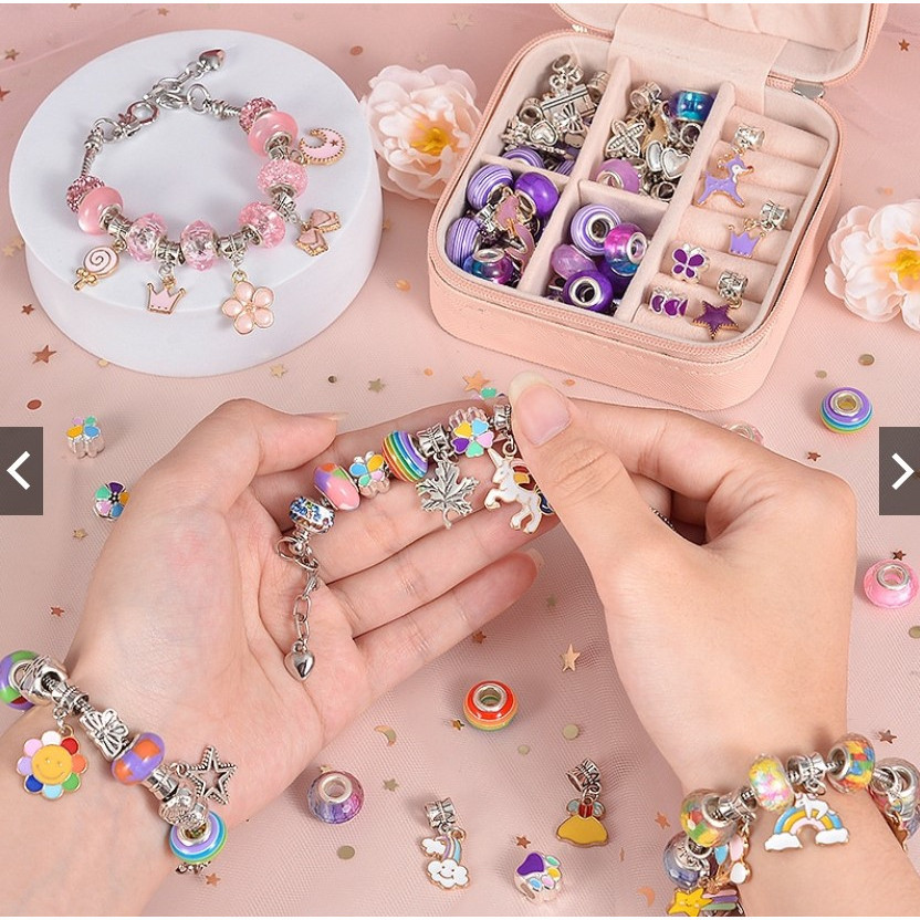 Conjunto de acessórios de joias faça você mesmo com cores aleatórias