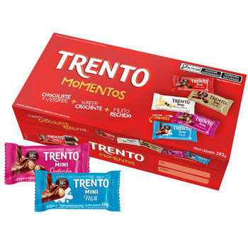 Chocolate Trento Branco Dark c/16 un x 32 g PECCIN - Distribuidora Girotto, Doces e Embalagens
