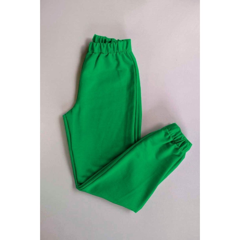 Calça Jogger Color Peluciada Verde Militar