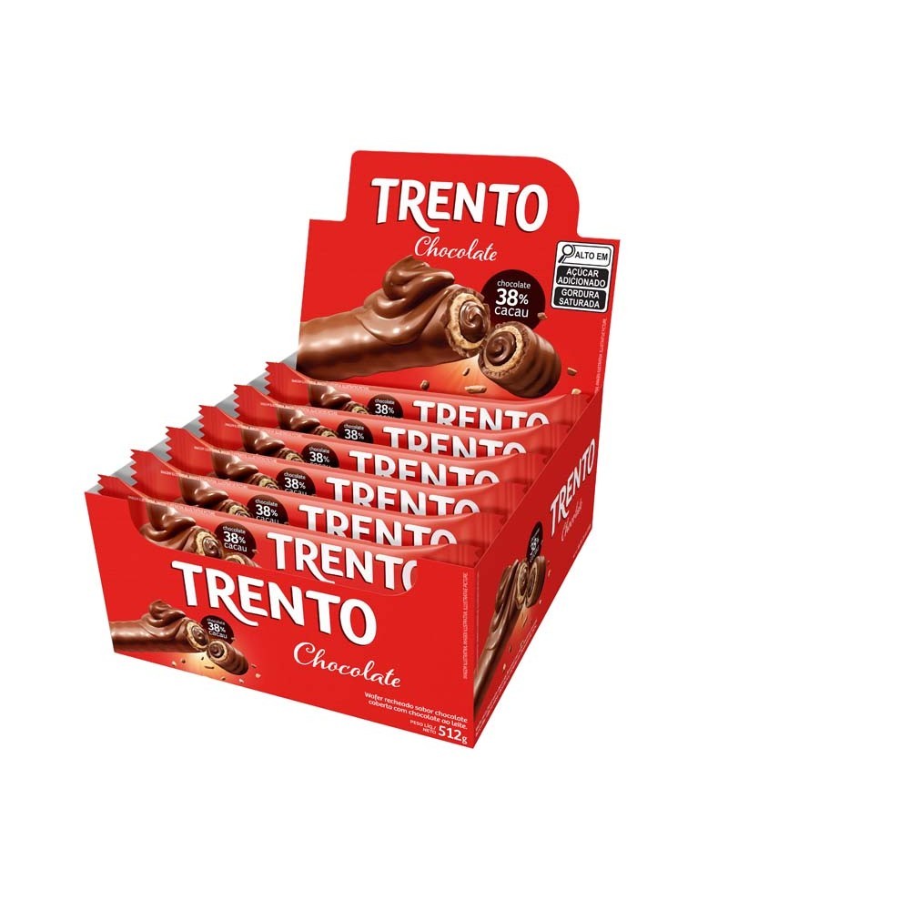 Chocolate Trento Branco Dark c/16 un x 32 g PECCIN - Distribuidora Girotto, Doces e Embalagens