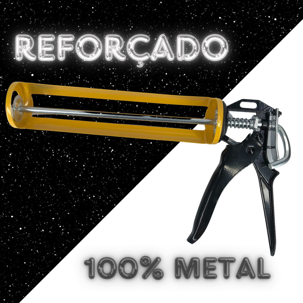 Pistola Aplicador de Silicone Reforçado Cola PU Veda Calha | Shopee Brasil