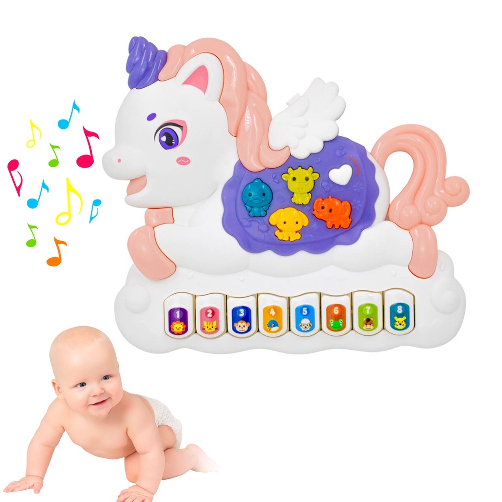 BRINQUEDO PARA BEBE INFANTIL TECLADO PIANO INTERATIVO MUSICA